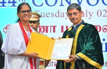 Thiru. R.N. Ravi, Hon’ble Governor of Tamil Nadu and Chancellor of Anna University, awarded 1,14,957 degrees to the students at the 44th convocation of the Anna University, at Vivekananda Auditorium, Anna University, Chennai on 02.07.2024. Prof. T. G. Sitharam, Chairman of AICTE, delivered an inspiring and thought-provoking speech.