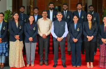 Thiru. R.N. Ravi, Hon'ble Governor of Tamil Nadu, interacted with Officer Trainees of 75th Batch of Indian Revenue Services at Raj Bhavan, Chennai - 11.07.2024.