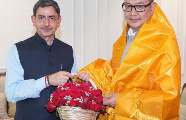 Thiru. R.N. Ravi, Hon'ble Governor of Tamil Nadu called on Thiru. Kiren Rijiju, Hon'ble Minister of Parliamentary Affairs and Minorities Affairs, Government of India at New Delhi - 16.07.2024.