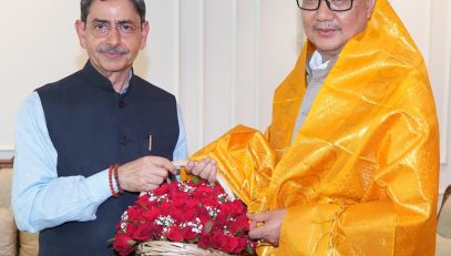 Thiru. R.N. Ravi, Hon'ble Governor of Tamil Nadu called on Thiru. Kiren Rijiju, Hon'ble Minister of Parliamentary Affairs and Minorities Affairs, Government of India at New Delhi - 16.07.2024.