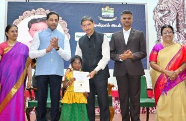 Thiru. R.N. Ravi, Hon'ble Governor of Tamil Nadu participated as chief guest and distributed prizes to the winners of Thiruvasagam Reciting Competition - 2024 at the Kalaithanthai Karumuttu Thiagarajan Chettiar Memorial Trust Founder's Day Celebration and Sivathiru Karumuttu T. Kannan Memorial Thiruvasagam Reciting Competition Awards - 2024 function held at Thiagarajar Arts and Science College, Teppakulam, Madurai - 29.07.2024.