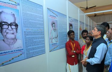 Thiru. R.N.Ravi, Hon'ble Governor of Tamil Nadu, inaugurated an art exhibition dedicated to the unsung national freedom fighters of Tamil Nadu at SNDJA - Vivekananda Vidyalaya Junior College, Vyasarpadi, Chennai - 11.08.2024.