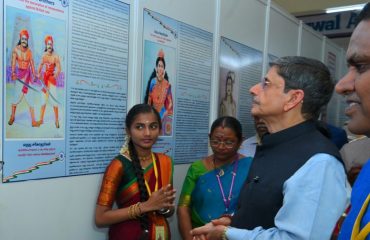 Thiru. R.N.Ravi, Hon'ble Governor of Tamil Nadu, inaugurated an art exhibition dedicated to the unsung national freedom fighters of Tamil Nadu at SNDJA - Vivekananda Vidyalaya Junior College, Vyasarpadi, Chennai - 11.08.2024.