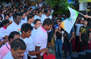 Thiru.R.N.Ravi, Hon'ble Governor of Tamil Nadu, flagged off the 'Freedom Run' as part of Har Ghar Tiranga in the run-up to the 78th Independence Day celebrations organised by The Tamil Nadu Dr.M.G.R.Medical University , Near Olcott School, Besant Nagar, Chennai. The marathon event witnessed enthusiastic participation from college students, youth and fitness enthusiasts, showcasing collective commitment to national pride and holistic well-being -11.08.2024.