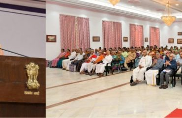 Thiru.R.N.Ravi, Hon’ble Governor of Tamil Nadu, felicitated eminent Samskrita scholars and addressed the gathering at  Samskrita day celebration, held at Raj Bhavan, Chennai - 19.08.2024.