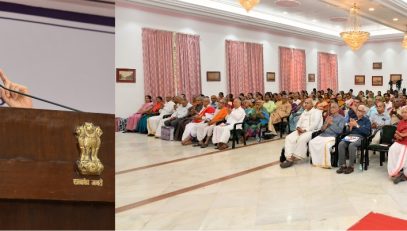 Thiru.R.N.Ravi, Hon’ble Governor of Tamil Nadu, felicitated eminent Samskrita scholars and addressed the gathering at  Samskrita day celebration, held at Raj Bhavan, Chennai - 19.08.2024.