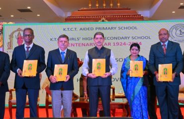 Thiru. R.N. Ravi, Hon'ble Governor of Tamil Nadu, participated as chief guest and released the souvenir of the Centenary Year Celebration of K.T.C.T. Aided School and K.T.C.T. Girls Higher Secondary School, at Chennai on 01.09.2024.