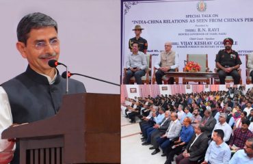 Thiru. R.N. Ravi, Hon'ble Governor of Tamil Nadu presided over and addressed the gathering at the special talk on “India-China relations as seen from China's perspective“ delivered by Thiru. Vijay Keshav Gokhale, Former Foreign Secretary of India, at Raj Bhavan, Chennai - 10.09.2024.