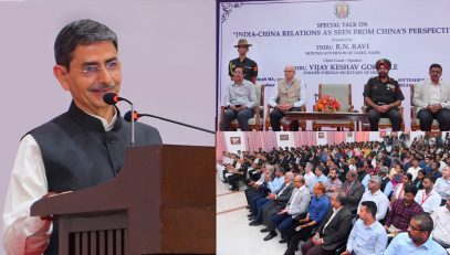 Thiru. R.N. Ravi, Hon'ble Governor of Tamil Nadu presided over and addressed the gathering at the special talk on “India-China relations as seen from China's perspective“ delivered by Thiru. Vijay Keshav Gokhale, Former Foreign Secretary of India, at Raj Bhavan, Chennai - 10.09.2024.