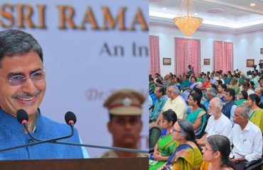 Thiru. R.N.Ravi, Hon'ble Governor of Tamil Nadu addressed the participants at the book release function, 'Sri Rama in Tamilagam - An inseparable bond' authored by Dr. D.K.Hari and Dr. D.K.Hema Hari, Bharat Gyan organised at Bharathiar Mandapam, Raj Bhavan, Chennai - 14.09.2024.