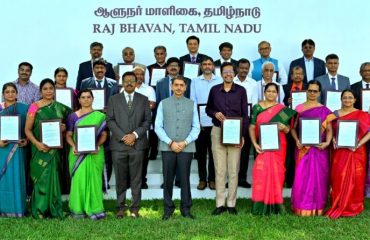 Thiru.R.N.Ravi, Hon’ble Governor of Tamil Nadu, felicitated NIRF top ranking (2024) Institutes of Tamil Nadu at the Conclave for Excellence In Higher Education in Tamil Nadu and felicitation of NIRF- 2024 Top Ranking Institutions of Tamil Nadu, held at Raj Bhavan, Chennai - 13.09.2024.