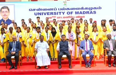 Thiru.R.N.Ravi, Hon’ble Governor of Tamil Nadu and Chancellor of the University of Madras, presented the degrees and medals to students at the 166th convocation of the University of Madras, at Senate House, University of Madras, Chennai on 24.09.2024. Chief Guest Dr.Anil Kakodkar, Padma Vibhushan awardee and Chancellor of Homi Bhabha National Institute, Mumbai, delivered convocation address. Dr.K.Ponmudy, Hon’ble Minister for Higher Education and other dignitaries were present.