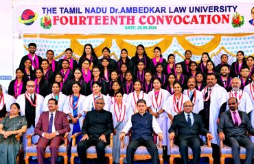 Thiru. R.N. Ravi Hon’ble Governor of Tamil Nadu and Chancellor of the Tamil Nadu Dr.Ambedkar Law University, presented the degrees and medals to students at the 14th convocation of the Tamil Nadu Dr.Ambedkar Law University, at the Tamil Nadu Dr.Ambedkar Law University Perungudi Campus, Chennai on 29.09.2024. Thiru.Justice D.KrishnaKumar, Hon’ble Judge, High Court of Madras, delivered the chief guest address.