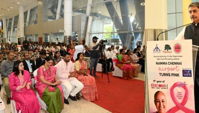 Thiru. R.N. Ravi Hon’ble Governor of Tamil Nadu, launched Pinktober & Pink Clinic and addressed the gathering, at the Launch Of Pinktober – 2024, held at Chennai International Airport, Chennai - 01.10.2024.