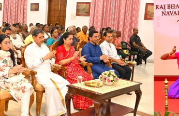 Thiru.R.N.Ravi, Hon’ble Governor of Tamil Nadu and Tmt.Laxmi Ravi, First Lady of Tamil Nadu, witnessed the outstanding Tridevi Sthuthi - Dance performance by Ms. Jaiwanthi on the seventh day of Golu at Raj Bhavan, Chennai on 09.10.2024. Devotional songs performance by Tmt. Shruti. S. Bhat and her team also attracted the audience.