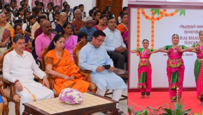 Thiru.R.N.Ravi, Hon'ble Governor of Tamil Nadu and Tmt.Laxmi Ravi, First Lady of Tamil Nadu, witnessed the Bharathanatyam performance by students of Shivas Academy of Dance on the fifth day of Golu, at Raj Bhavan, Chennai - 07.10.2024. Devotional songs performance by Selvi.Rohini Srinath also attracted the audience.