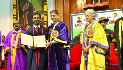 Thiru. R.N.Ravi, Hon’ble Governor of Tamil Nadu and Chancellor of the Annamalai University, Cuddalore, presented the medals and degrees to 38,975 students at the 86th convocation of the Annamalai University at Sastri Hall, Annamalai University, Cuddalore - 17.10.2024. Dr. Govi. Chezhiaan, Hon'ble Minister for Higher Education, Government of Tamil Nadu, Dr. Soumya Swaminathan, Principal Adviser, National Tuberculosis Elimination Program, Government of India and other dignitaries were present.