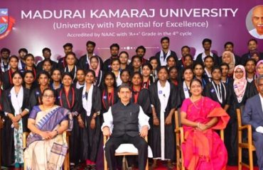 Thiru. R.N.Ravi, Hon’ble Governor of Tamil Nadu and Chancellor, Madurai Kamaraj University presented the medals and degrees to 55,084 students at 56th Annual Convocation of the Madurai Kamaraj University at Dr. Mu. Varatharasanar Arangam, Madurai - 22.10.2024. Dr. Sudha Seshayyan, Vice Chairperson, Central Institute of Classical Tamil, Chennai and other dignitaries were present.