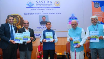 Thiru. R.N. Ravi, Hon'ble Governor of Tamil Nadu, participated as chief guest and released the vision document 'Launch of Sastra Vision 2035' at SASTRA Deemed University, Thanjavur - 19.10.2024