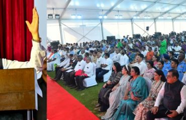 Thiru. R.N. Ravi, Hon'ble Governor of Tamil Nadu, addressed the gathering at the Foundation Day Celebrations of various States and Union Territories of India at Raj Bhavan, Chennai - 04.11.2024.