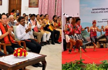 Thiru. R.N. Ravi, Hon'ble Governor of Tamil Nadu, participated as Chief Guest and witnessed the fantastic dance performances of Mungyangta (Nagaland) and Bardoishikla (Assam) on the occasion of the Nagaland and Assam State Foundation Day Celebrations held at Raj Bhavan, Chennai - 02.12.2024.