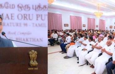 Thiru. R.N. Ravi, Hon'ble Governor of Tamil Nadu participated as chief guest and addressed the gathering at the book release function of “Oru Noolagamae Oru Puthagamaga” authored by Thiru. G. Bhakthan at Raj Bhavan, Chennai - 10.12.2024.