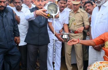 Thiru.R.N.Ravi, Hon’ble Governor of Tamil Nadu participated in the Tsunami Remembrance Day March along with the Fishermen Community People, paid floral tributes to the Tsunami victims and lit the candle marking the 20th anniversary of Tragic Tsunami. Hon’ble Governor of Tamil Nadu also paid tributes to the Tsunami victims by pouring Milk and showering flowers to the Sea Mother at Marina Beach, Chennai - 26.12.2024.