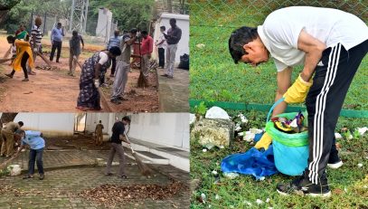 Thiru. R.N. Ravi, Hon'ble Governor of Tamil Nadu, inaugurated the 'Mass Cleaning -Shramdaan' programme at Raj Bhavan, Chennai - 28.12.2024. Alongside the Raj Bhavan family, he participated in the mass cleaning initiative of the Raj Bhavan campus. This dedicated routine activity is an integral part of the people-driven Swachhta Abhiyan, furthering the Nation’s commitment to cleanliness.