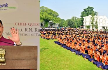 Thiru. R.N.Ravi, Hon’ble Governor of Tamil Nadu, interacted with 5000 school children and flagged off their visit to VGP Universal Kingdom theme park, an initiative of Rajasthan Youth Assotiation (NGO), at Raj Bhavan, Chennai on 05.01.2025. Hon’ble Governor presented 'Exam Warrior,' book authored by Thiru. Narendra Modi, Hon’ble Prime Minister of India, to all of them as a lifetime guide.