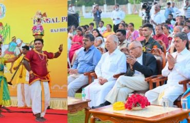 Thiru. R. N. Ravi, Hon’ble Governor of Tamil Nadu and First Lady of Tamil Nadu, celebrated Pongal Peruvizha - 2025 Festival along with people from various walks of life and Raj Bhavan Family and witnessed the cultural performances on Traditional Folk arts of Tamil Nadu at Raj Bhavan, Chennai - 09.01.2025