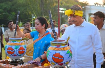 Thiru. R. N. Ravi, Hon’ble Governor of Tamil Nadu and First Lady of Tamil Nadu, celebrated Pongal Peruvizha - 2025 Festival along with people from various walks of life and Raj Bhavan Family at Raj Bhavan, Chennai - 09.01.2025.