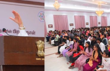 Thiru. R.N.Ravi, Hon'ble Governor of Tamil Nadu addressed the gathering at Birth anniversary of Swami Vivekananda and National Youth Day celebration organised at Bharathiar Mandapam, Raj Bhavan, Chennai - 12.01.2025.