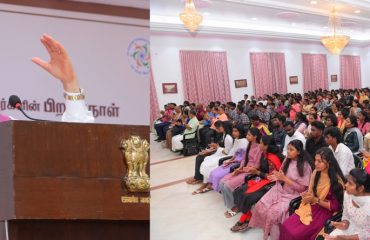 Thiru. R.N.Ravi, Hon'ble Governor of Tamil Nadu addressed the gathering at Birth anniversary of Swami Vivekananda and National Youth Day celebration organised at Bharathiar Mandapam, Raj Bhavan, Chennai - 12.01.2025.