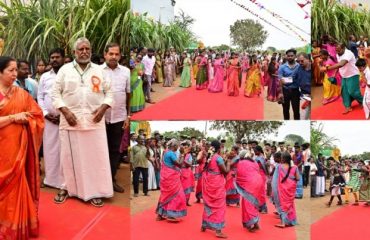 Thiru. R.N. Ravi, Hon'ble Governor of Tamil Nadu and Tmt. Laxmi Ravi, First Lady of Tamil Nadu, celebrated Pongal with the Natural Farmers, members of the society and witnessed traditional dance forms, at Musiri Institute of Technology (MIT), Musiri, Tiruchirappalli district - 11.01.2025.