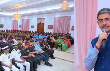 Thiru.R.N.Ravi, Hon'ble Governor of Tamil Nadu, interacted with the NCC and NSS Republic Day-2025 Contingents from Tamil Nadu at the event hosted by Raj Bhavan, Chennai on 03.02.2025. Commodore S. Raghav, Deputy Director General,NCC Directorate (TN, P& AN), Dr. C. Samuel Chelliah, Regional Director, NSS Directorate, Tamil Nadu, Thiru. R. Kirlosh Kumar, I.A.S., Principal Secretary to Governor were present.