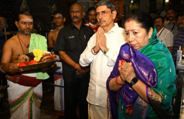 On the auspicious occasion of Thaipoosam, Thiru. R.N.Ravi, Hon’ble Governor of Tamil Nadu and Tmt. Laxmi Ravi, First Lady of Tamil Nadu, had a soulful darshan of Lord Murugan at Arulmigu Vadapalani Andavar Temple in Chennai - 11.02.2025. Hon’ble Governor prayed for the happiness, prosperity and well-being of the people of Tamil Nadu and for the glory of Bharat Mata.