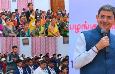 Thiru. R.N.Ravi, Hon'ble Governor of Tamil Nadu interacted with the tribal youth participants from Madhya Pradesh, Chattisgarh and Jharkhand states at the inaugural ceremony of 16th Tribal Youth Exchange Program organised by 'My Bharat' - Nehru Yuva Kendra Sangathan under the Ministry of Youth Affairs & Sports, Government of India at Bharathiar Mandapam, Raj Bhavan - 08.02.2025.