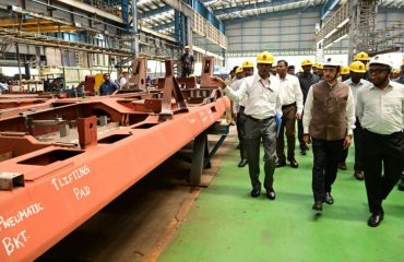 Thiru R.N. Ravi, Hon'ble Governor of Tamil Nadu, visited the Integral Coach Factory (ICF), Chennai on 19.02.2025, commending the management and dedicated workforce, especially the local Tamil Nadu women, for their exceptional role in crafting world-class Vande Bharat coaches—an enduring testament to India's railway excellence, technological prowess, and self-reliant infrastructure. Thiru. U.Subba Rao, General Manager, ICF and other officials were present.