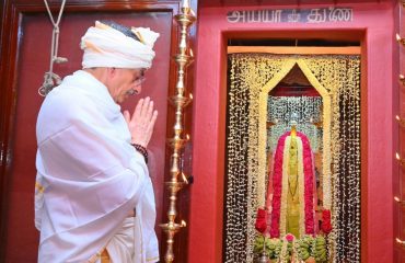 Thiru. R.N. Ravi, Hon'ble Governor of Tamil Nadu, visited the Ayya Vaikundar Avathara Pathi temple and offered his sincere prayers at Ayya Vaikundar Avathara Pathi temple, Thiruchendur, Thoothukudi District - 27.02.2025.