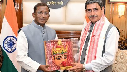 Thiru.R.N.Ravi, Hon'ble Governor of Tamil Nadu, called on Thiru.Lakshman Prasad Acharya, Hon'ble Governor of Assam, at Raj Bhavan, Assam - 16.03.2025.