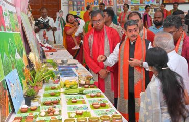 Thiru.R.N.Ravi, Hon'ble Governor of Tamil Nadu inaugurated and visited the exhibition stalls organized by Bihar Chaupal as part of Bihar State Foundation day celebrations at Bharathiar Mandapam, Raj Bhavan, Chennai - 22.03.2025.