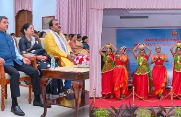 Thiru. R.N. Ravi, Hon'ble Governor of Tamil Nadu accompanied with Tmt. Laxmi Ravi, first lady of the State witnessed the fantastic cultural performances organised by the Bihar Chaupal, Chennai on the occasion of the Bihar State Foundation Day Celebration at Raj Bhavan, Chennai - 22.03.2025
