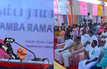 Thiru.R.N.Ravi, Hon'ble Governor of Tamil Nadu, participated as chief guest and addressed the gathering at the Inauguration of Kamba Ramayana Festival at Kambar Marriage Hall, Therazendur, Mayiladuthurai District - 30.03.2025.
