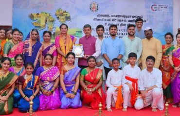 Thiru.R.N.Ravi, Hon'ble Governor of Tamil Nadu and the dignitaries witnessed the cultural performance Garba dance (Gujarat), Maratha patriotic song, dance drama depicting the soul essence of Maharashtra and great contributions of Chhatrapati Shivaji Maharaj to the country performed by the cultural artistes that captivated the audience at celebrations of Gujarat, Maharashtra and Himachal Pradesh statehood days organised at Bharathiar Mandapam, Raj Bhavan, Chennai - 01.05.2025.