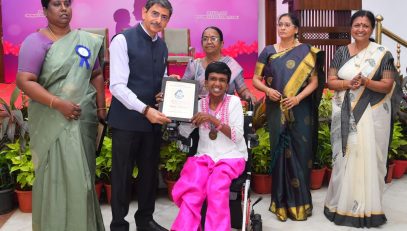 Thiru. R.N.Ravi, Hon’ble Governor of Tamil Nadu felicitated the 105 proud mothers of special children with citation at the International Mothers’ Day celebration organised at Bharathiar Mandapam, Raj Bhavan, Chennai - 11.05.2025. Tmt. Laxmi Ravi, the First Lady, dignitaries, special invitees and the special children participated in the event.