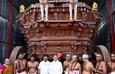 Thiru. R.N.Ravi, Hon'ble Governor of Tamil Nadu, witnessed the marvelous and historically famous Kandadevi Chariot (ther), at Devakottai, Sivaganga District - 22.05.2025