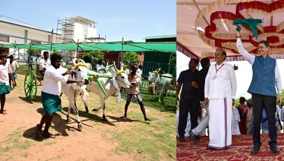 Thiru. R.N.Ravi, Hon'ble Governor of Tamil Nadu inagurated and witnessed the Jallikattu Bulls Parade, Traditional Chariots, Carts and visited the Agricultural Exhibition at Singampunari, Sivaganga district - 22.05.2025.