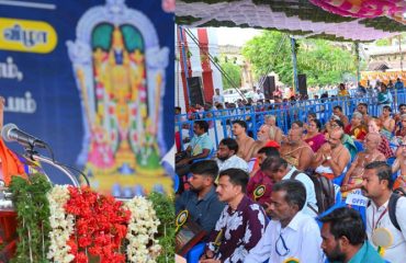 Thiru. R.N.Ravi, Hon'ble Governor of Tamil Nadu participated as chief guest and addressed the gathering at the foundation stone lay for Rajagopuram, Prahara Mandapam and Book release function at Sri Prasanna Venkatachalapthy Perumal Temple, Gunaseelam, Tiruchirappalli District - 30.05.2025.