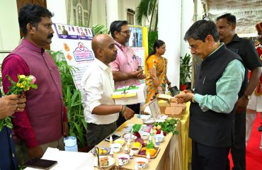 Thiru.R.N Ravi, Hon'ble Governor of Tamil Nadu, inaugurated and visited the agri exhibition of Organic farming products on the occasion of World Environment Day Celebration - 2025 at Raj Bhavan, Chennai - 07.06.2025. Hon'ble Governor felicitated 52 champions of organic and natural farming. The event witnessed over 300 organic farmers, natural farming leaders and agro-entrepreneurs from across Tamil Nadu.