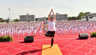 Thiru R.N. Ravi, Hon'ble Governor of Tamil Nadu, along with over 10,000 yoga enthusiasts, energetic youth, and school students, participated in the 11th International Day of Yoga at the Velammal Global School Ground, Velammal Village, Madurai District, on 21.06.2025. The celebration highlighted Bharat’s timeless tradition of yoga as a path to holistic health and as a vital link between individual well-being and planetary harmony. Governor Ravi demonstrated key yoga practices and shared deeper insights with the participants. He urged the youth to embrace yoga as a lifelong companion on their journey toward personal growth and excellence.